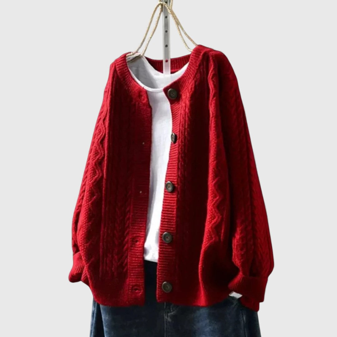 Lorenza - Comfortable Cable Cardigan