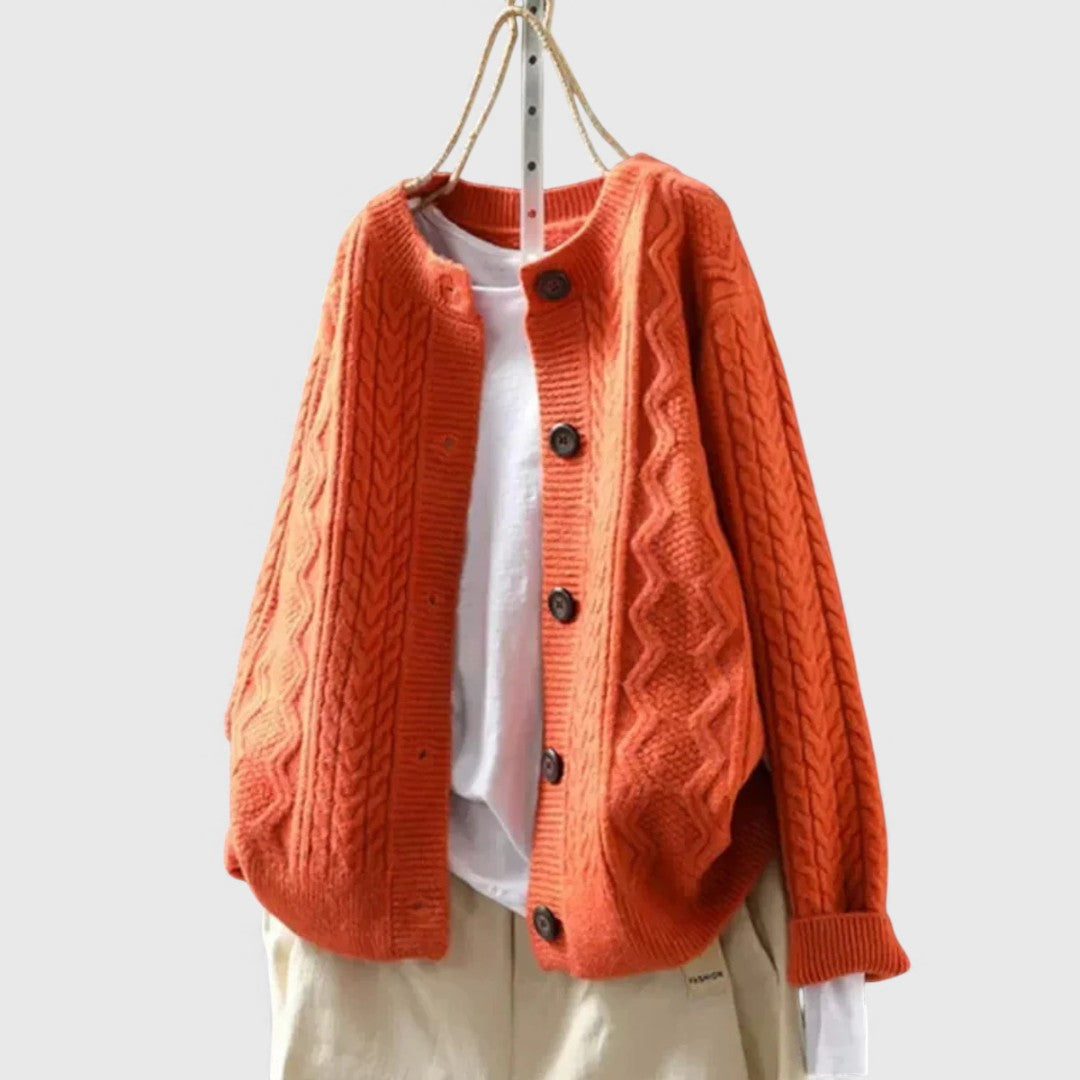 Lorenza - Comfortable Cable Cardigan