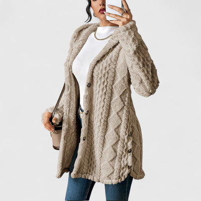 Elise - Plush Hooded Cardigan