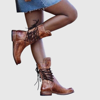 Maelis | Vintage Comfort Lace-Up Boots