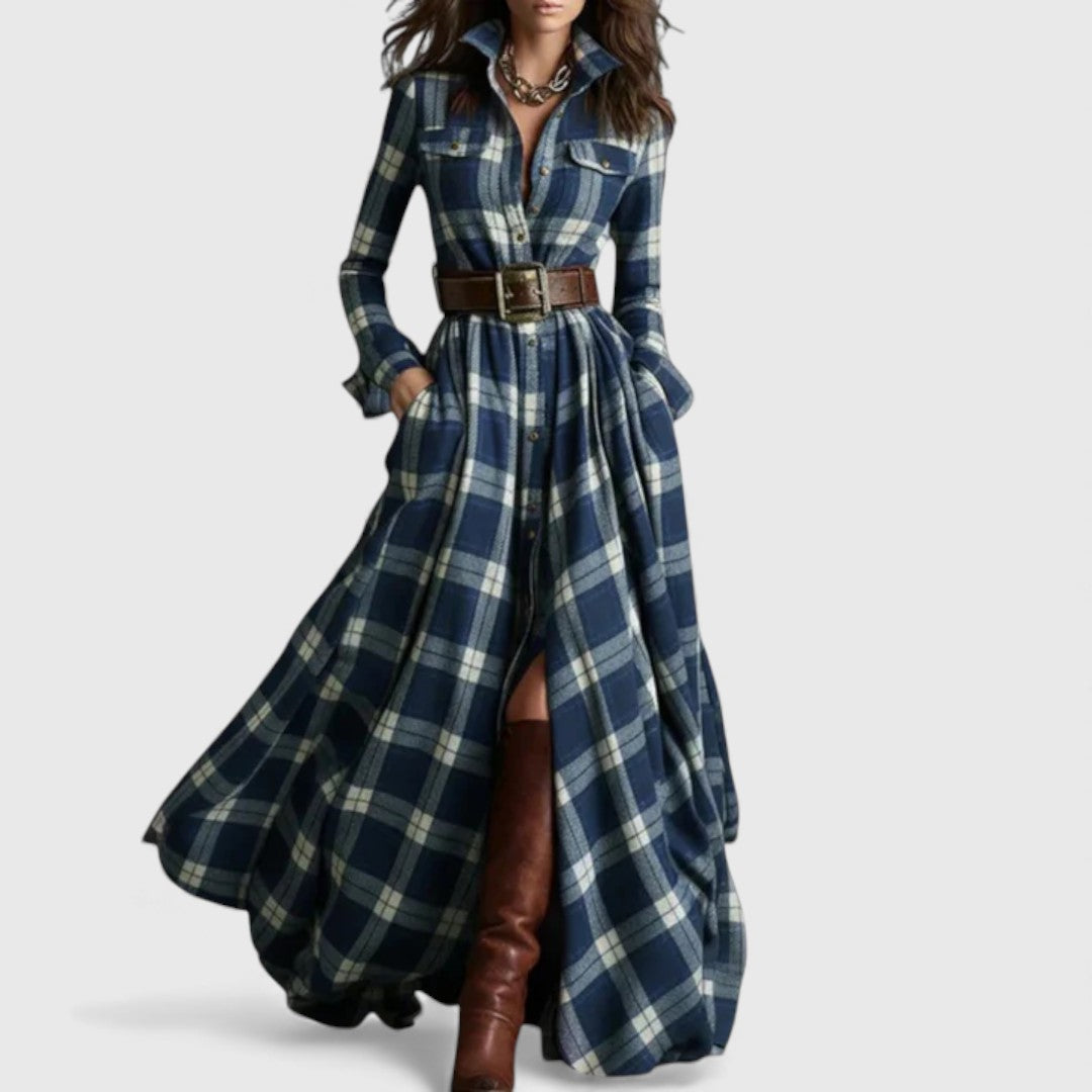 Hayden - Timeless Checkered Maxi Dress