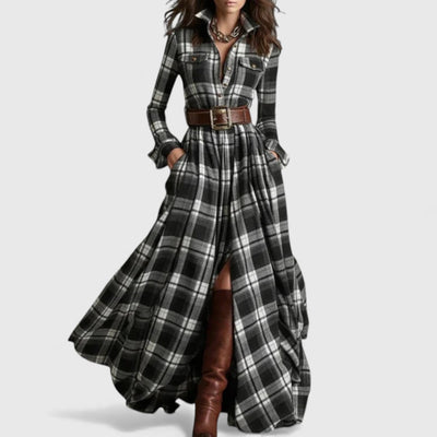 Hayden - Timeless Checkered Maxi Dress