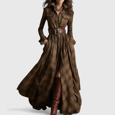 Hayden - Timeless Checkered Maxi Dress