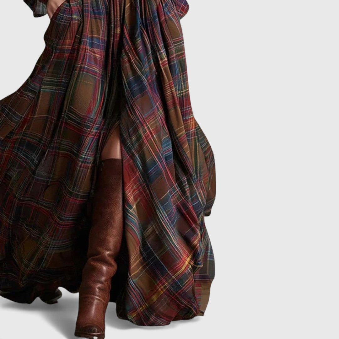 Hayden - Timeless Checkered Maxi Dress
