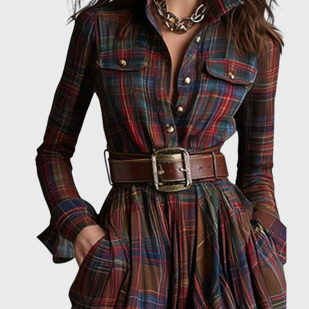 Hayden - Timeless Checkered Maxi Dress