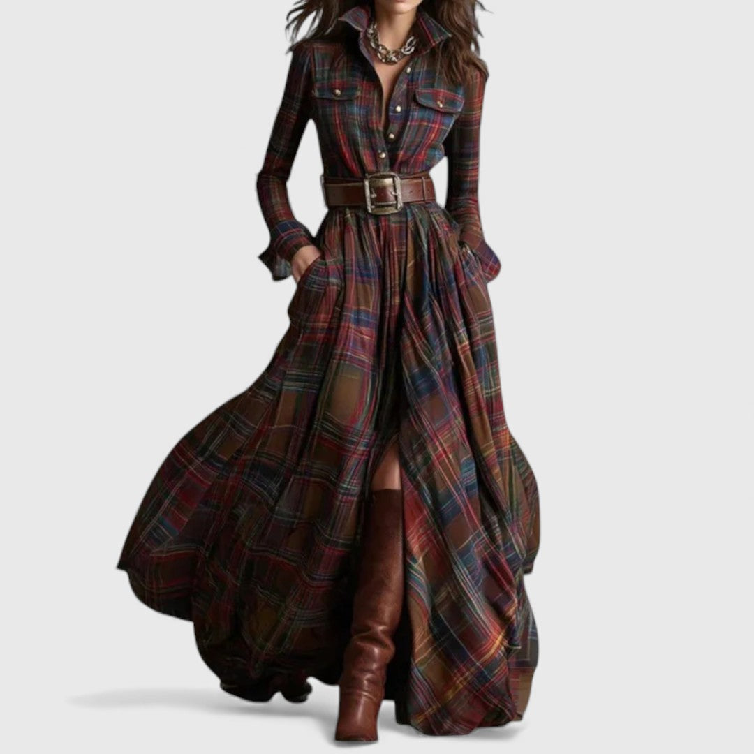 Hayden - Timeless Checkered Maxi Dress