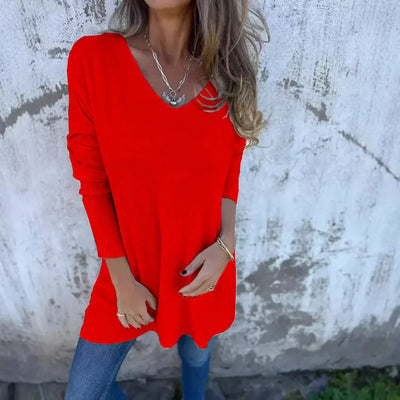 Sasha - Relaxed V-Neck Knit Tunic